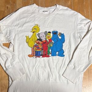 Uniqlo X KAWS Sesame Street White Sweatshirt